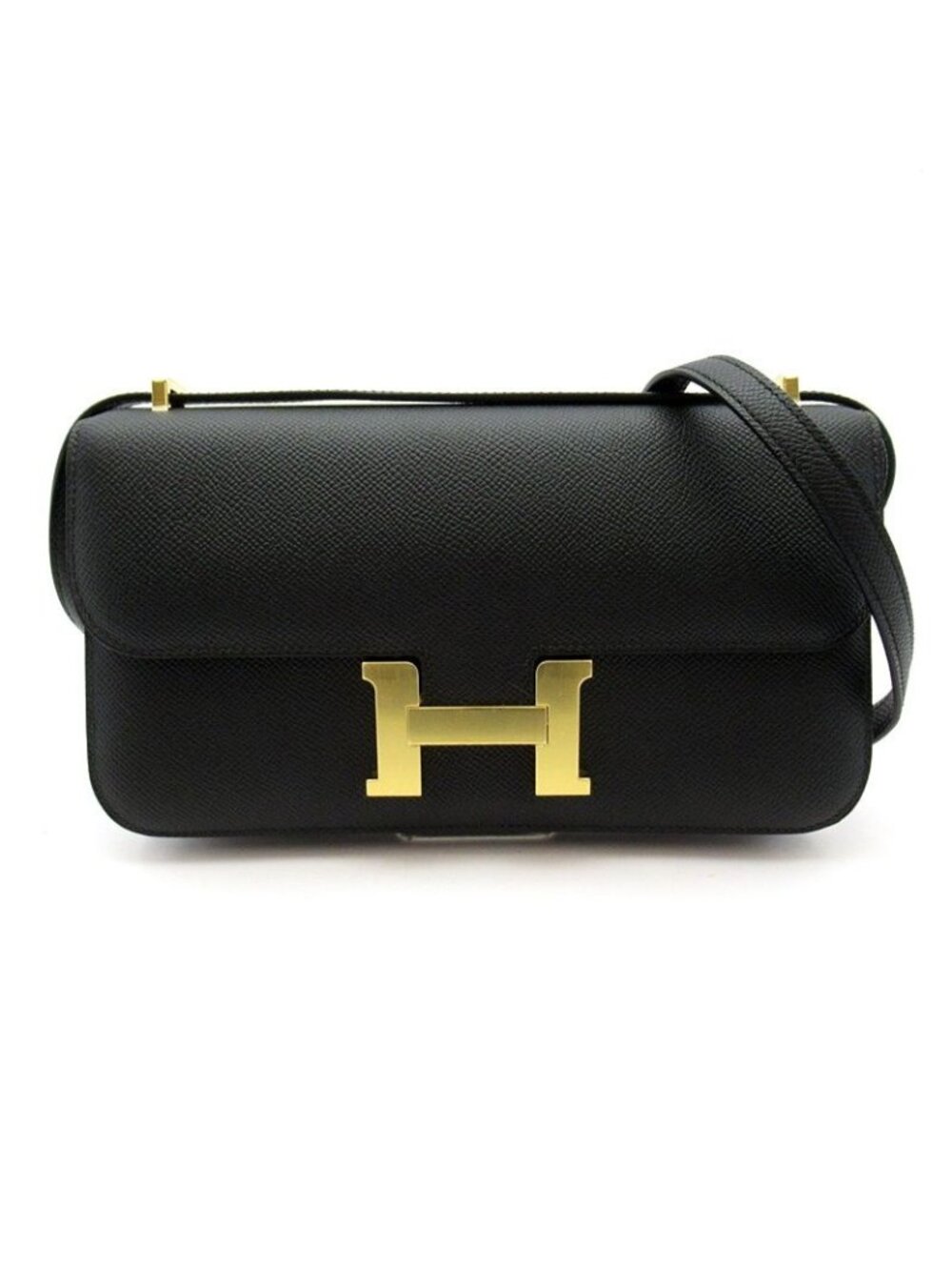 Hermes Constance Elan Miroir Veau Epsom Shoulder Bag Black